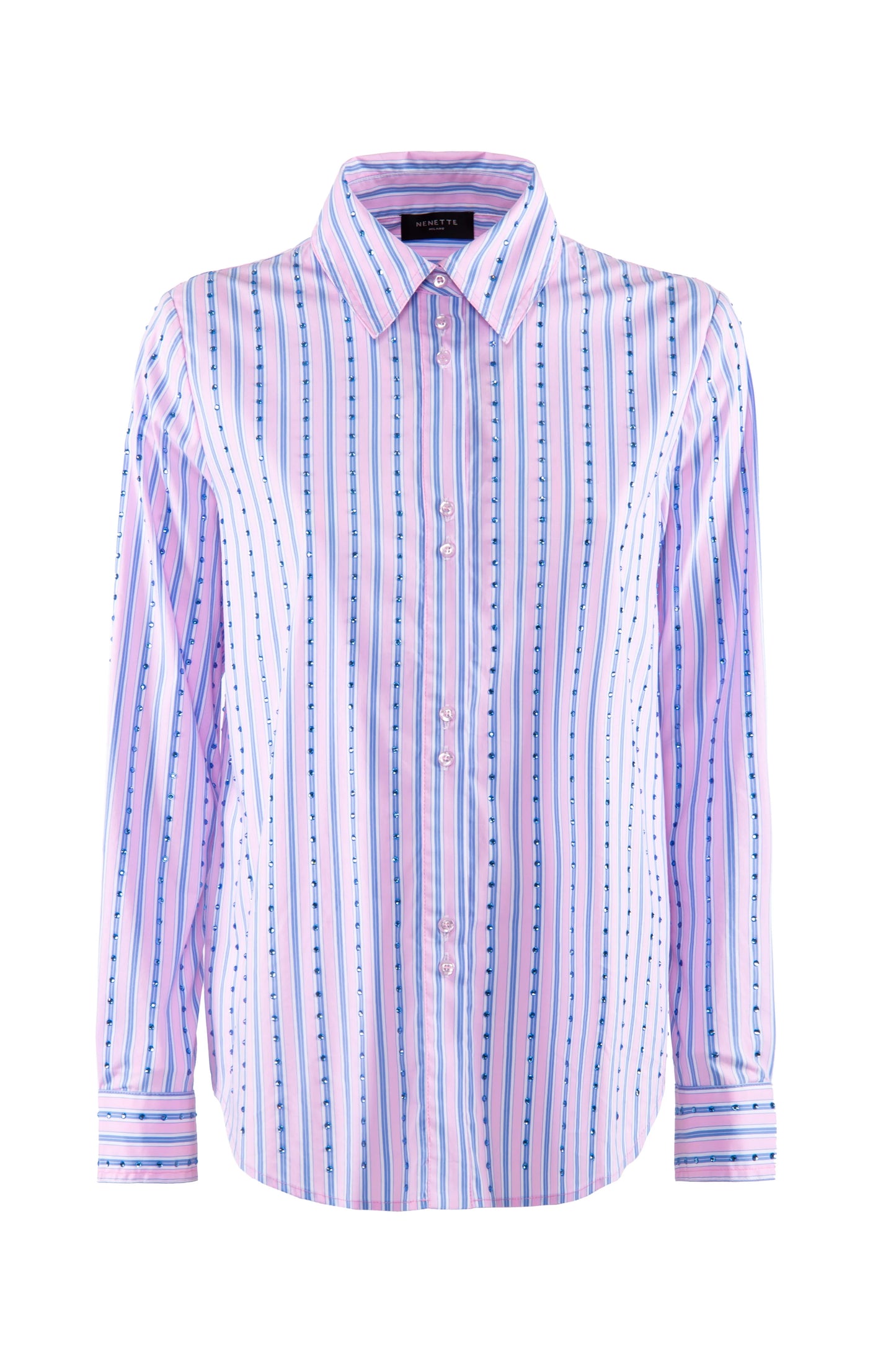 NENETTE - Camicia righe con brillantini