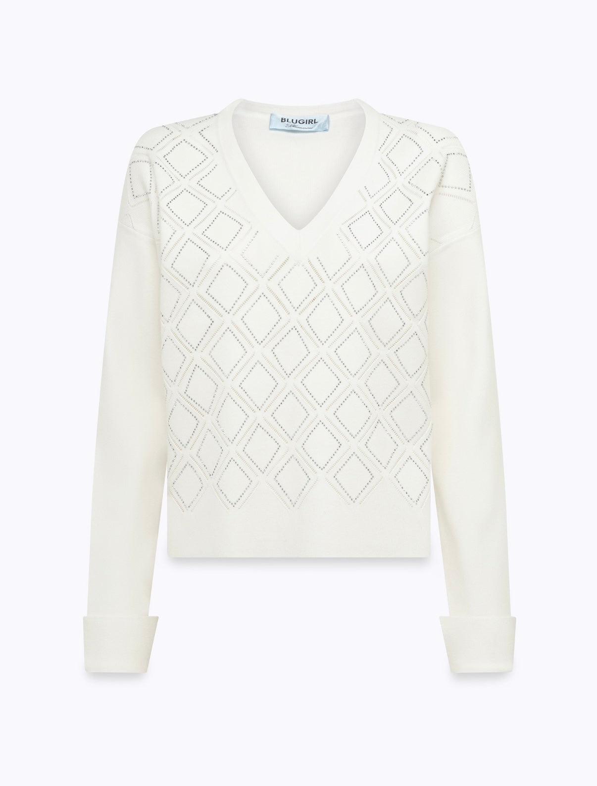 BLUGIRL - Maglia in viscosa con strass