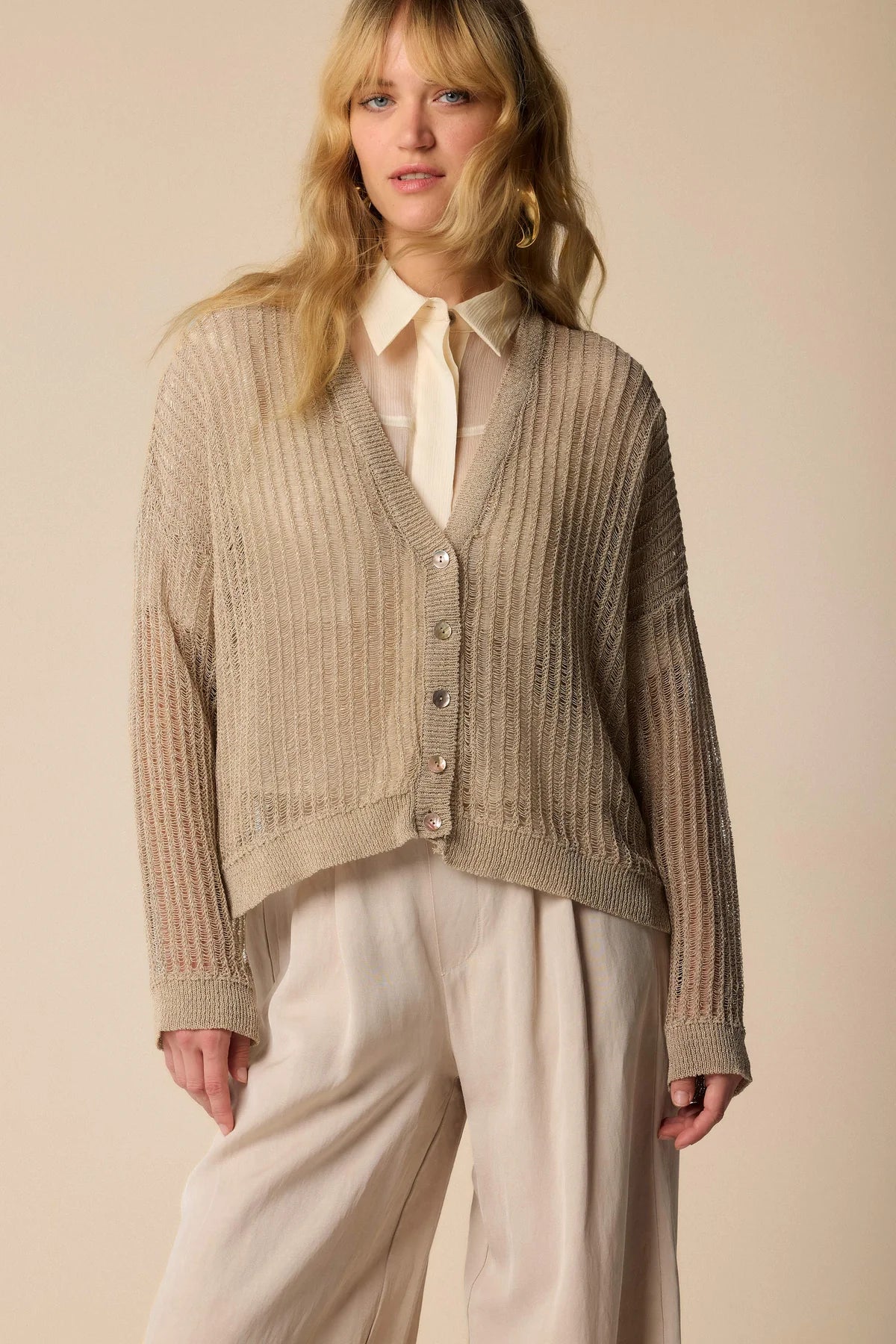 KOKKA- cardigan lurex