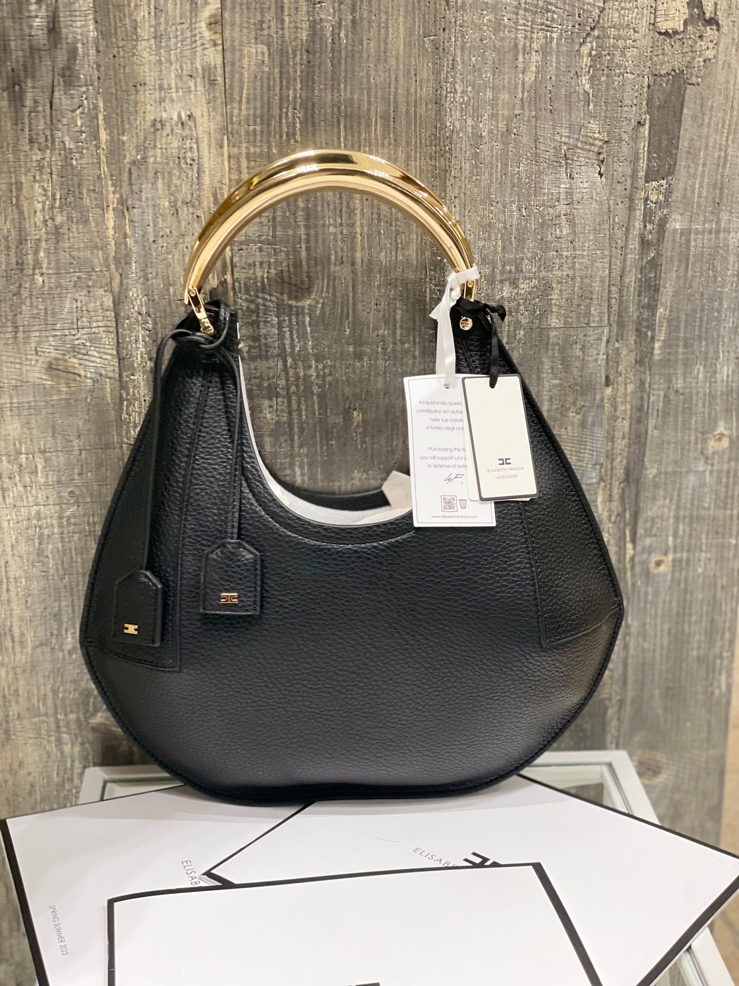 ELISABETTA FRANCHI- borsa mancico oro
