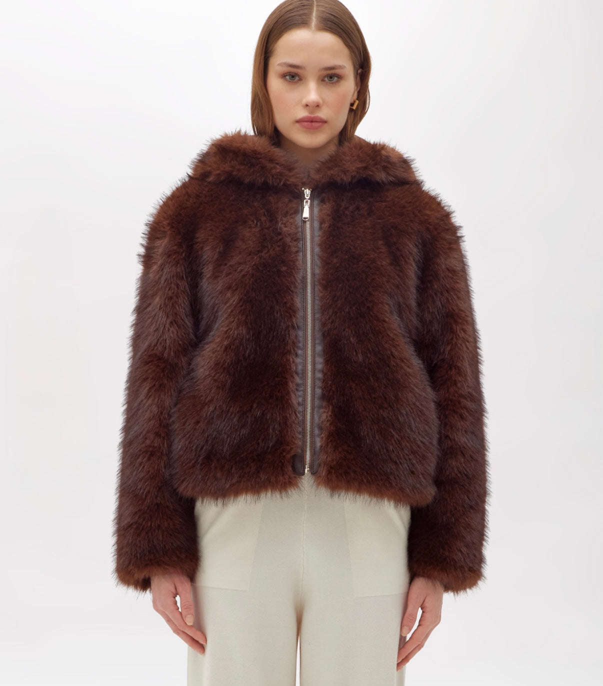 BLUGIRL- GIACCONE IN FAUX FUR