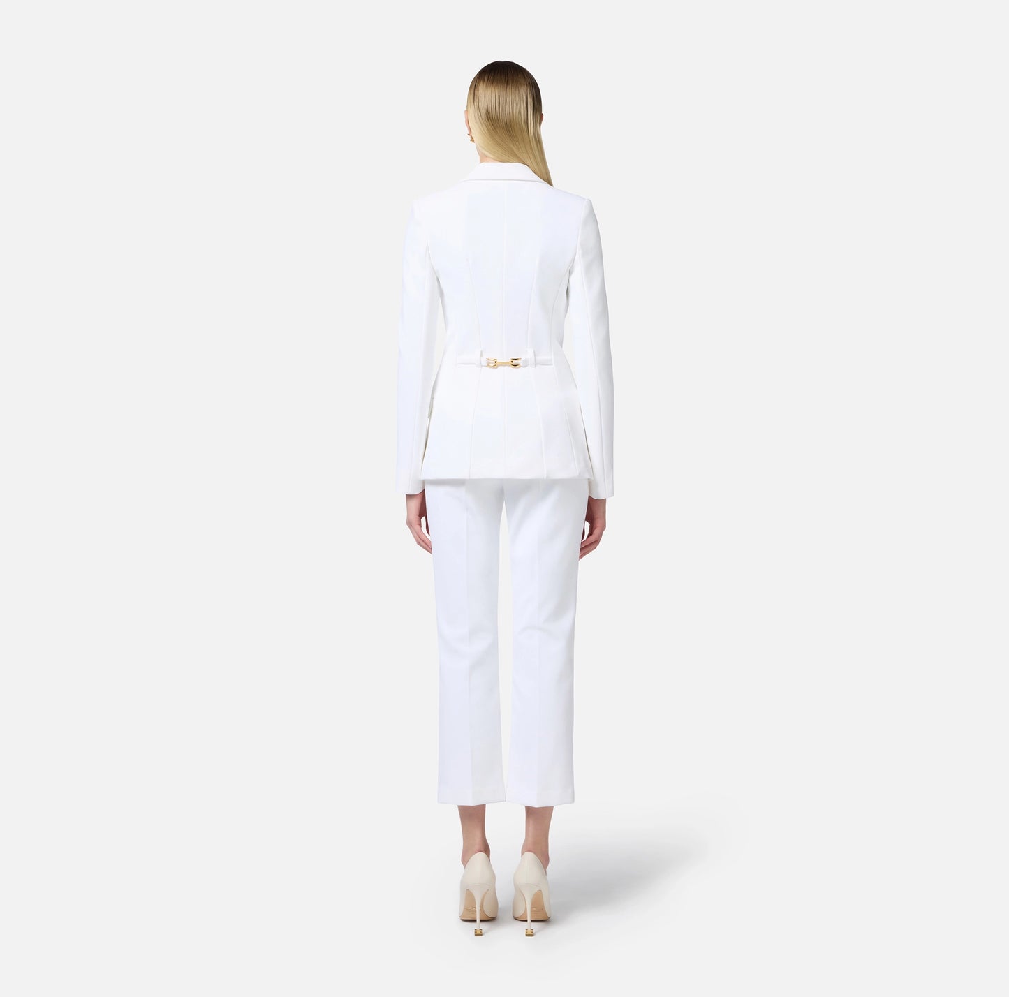 ELISABETTA FRANCHI - Tailleur monopetto in crêpe