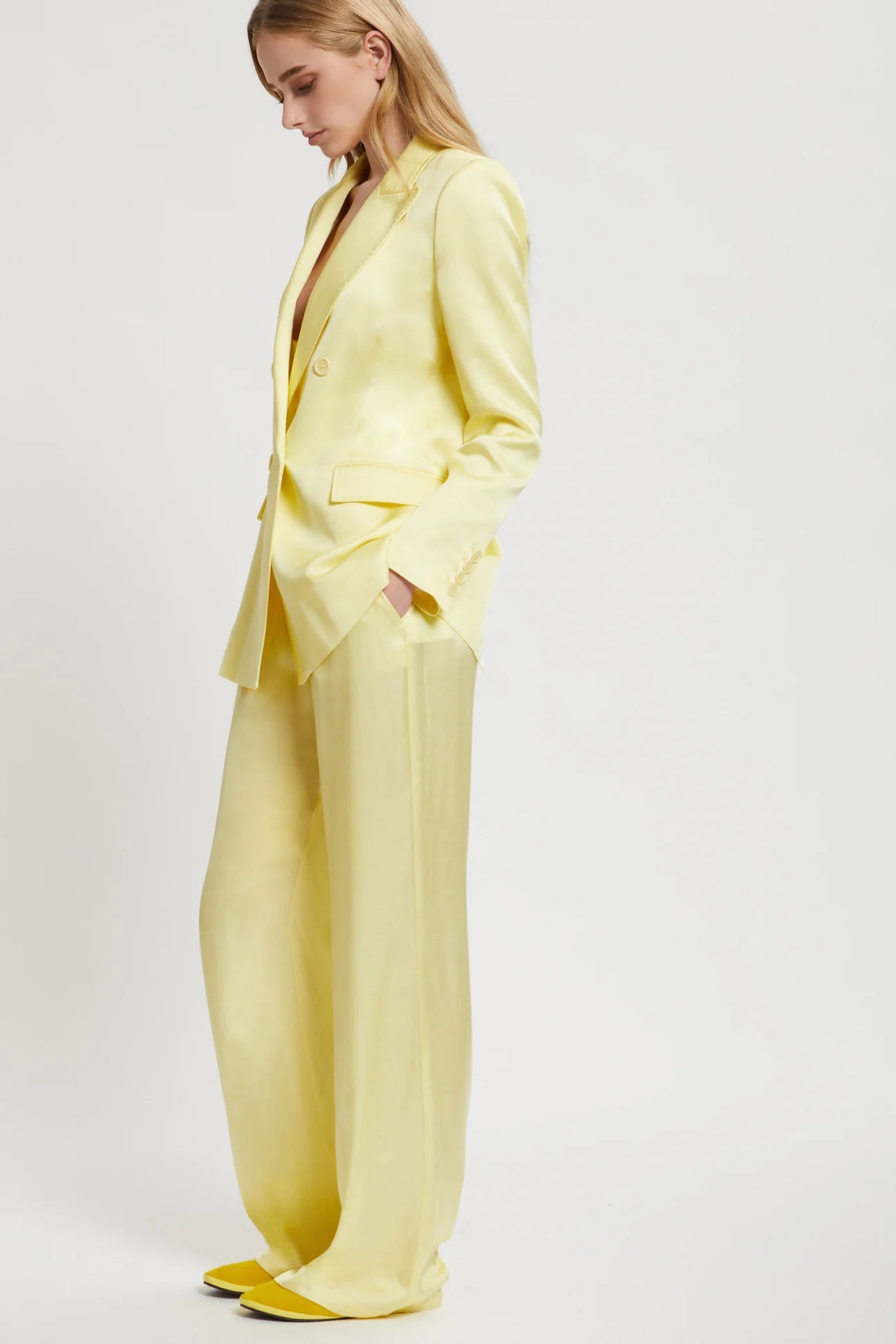 ERMANNO FIRENZE- PANTALONI IN RASO CON COULISSE