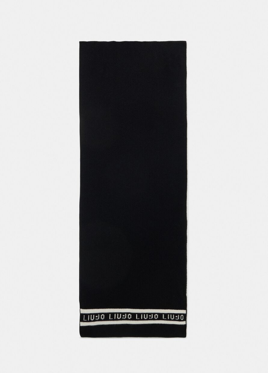 LIU JO - Sciarpa con logo e perle