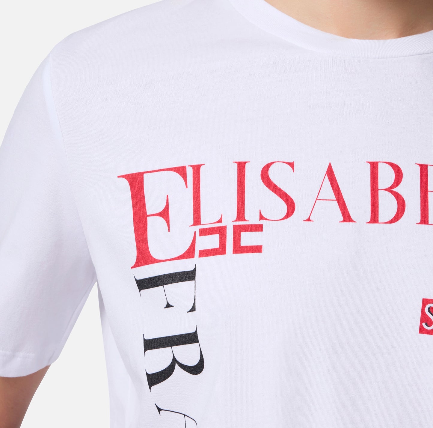 ELISABETTA FRANCHI - T-shirt in jersey con stampa lettering