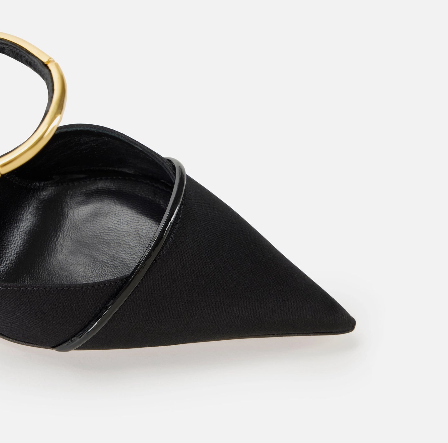 ELISABETTA FRANCHI - D'Orsay in raso con dettaglio gioiello