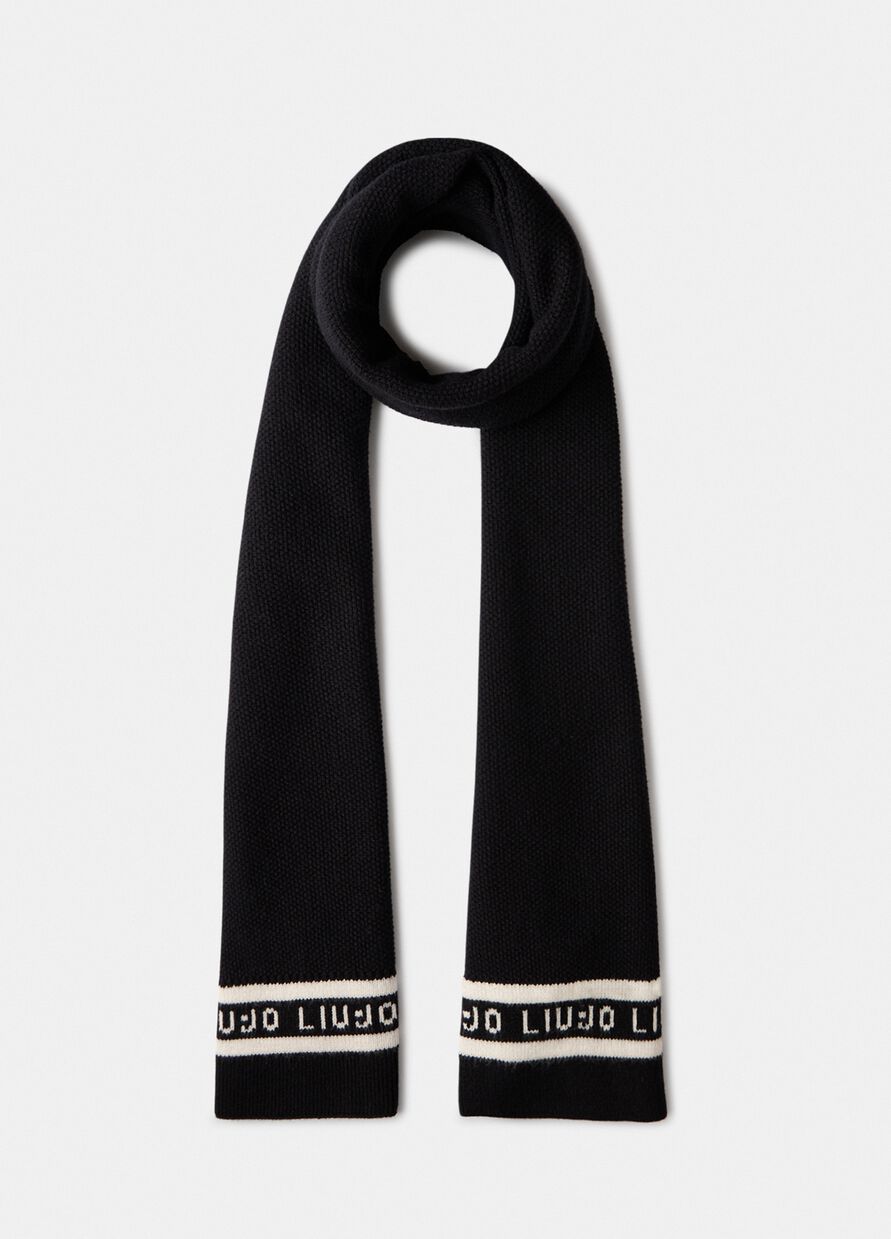 LIU JO - Sciarpa con logo e perle