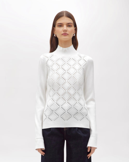 BLUGIRL- MAGLIA FITTED CON STRASS