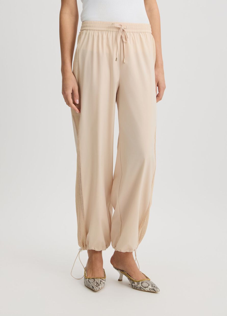 LIUJO-Pantaloni beige con coulisse