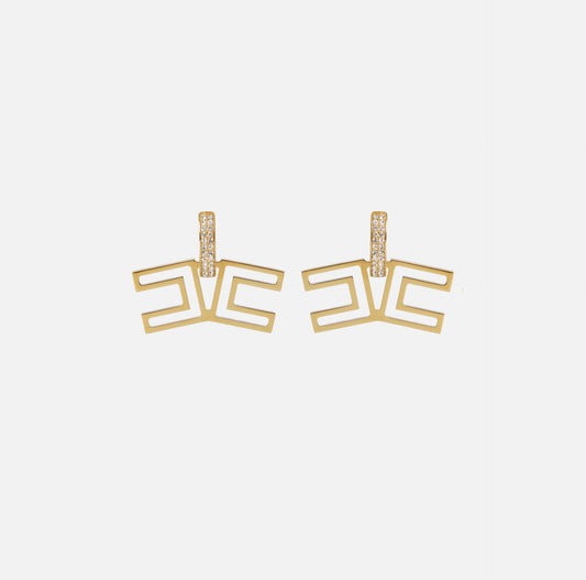 ELISABETTA FRANCHI - Orecchini con pavé di strass