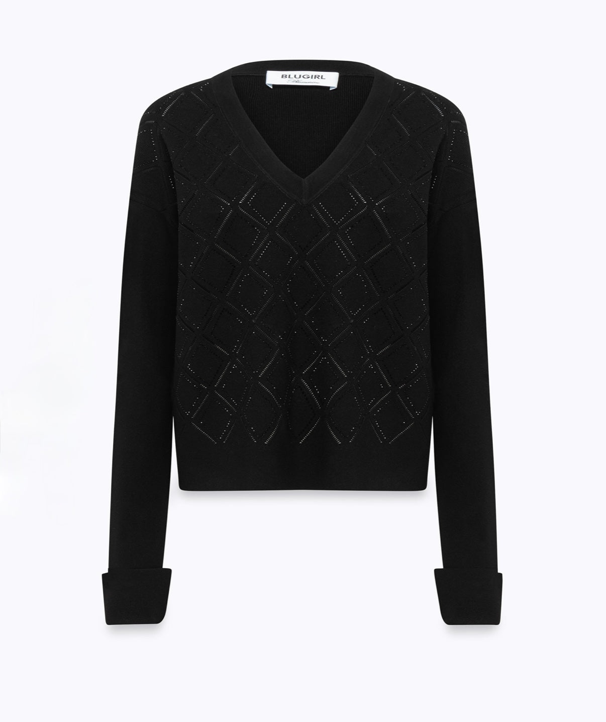 BLUGIRL- MAGLIA IN VISCOSA CON STRASS