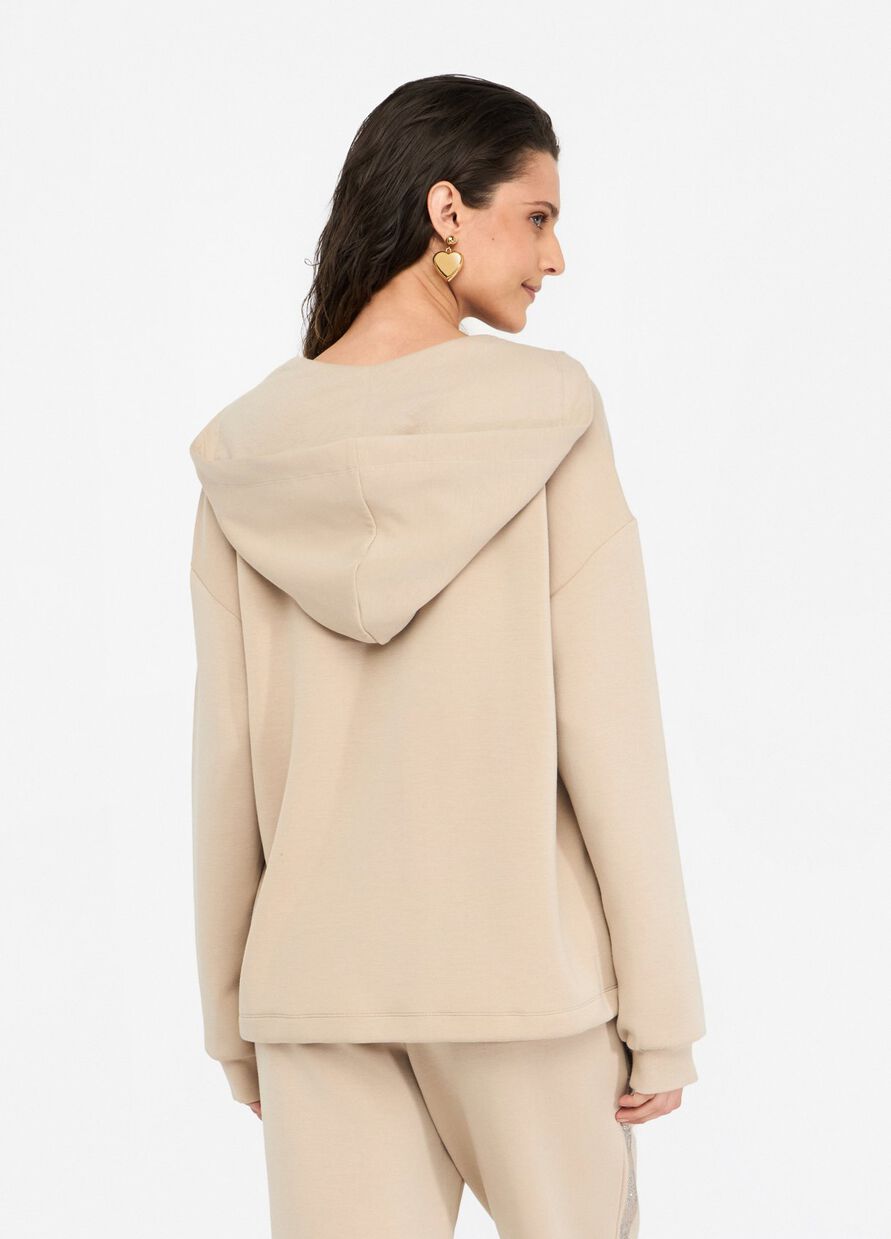 LIU JO - Felpa in scuba con cappuccio