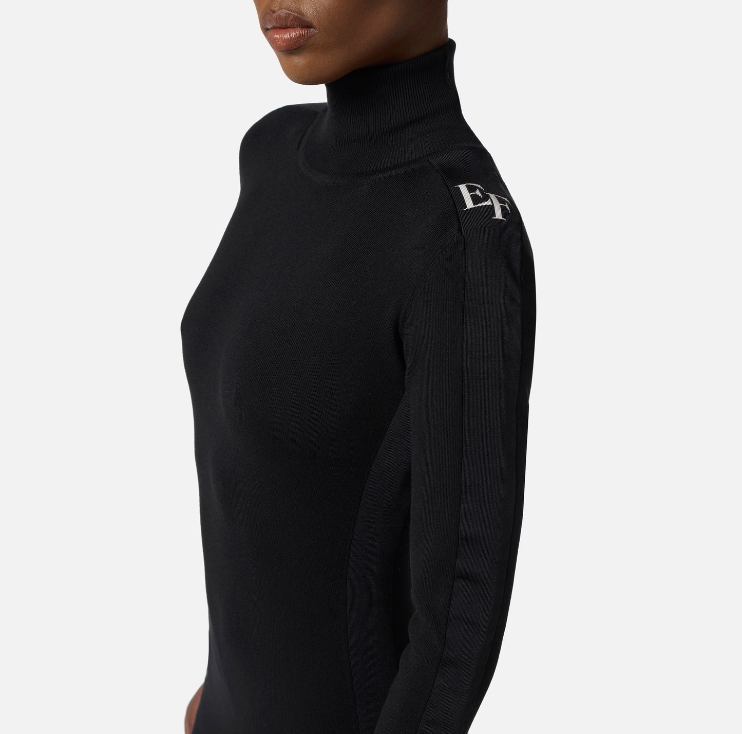 ELISABETTA FRANCHI - Abito in viscosa con bande lucide