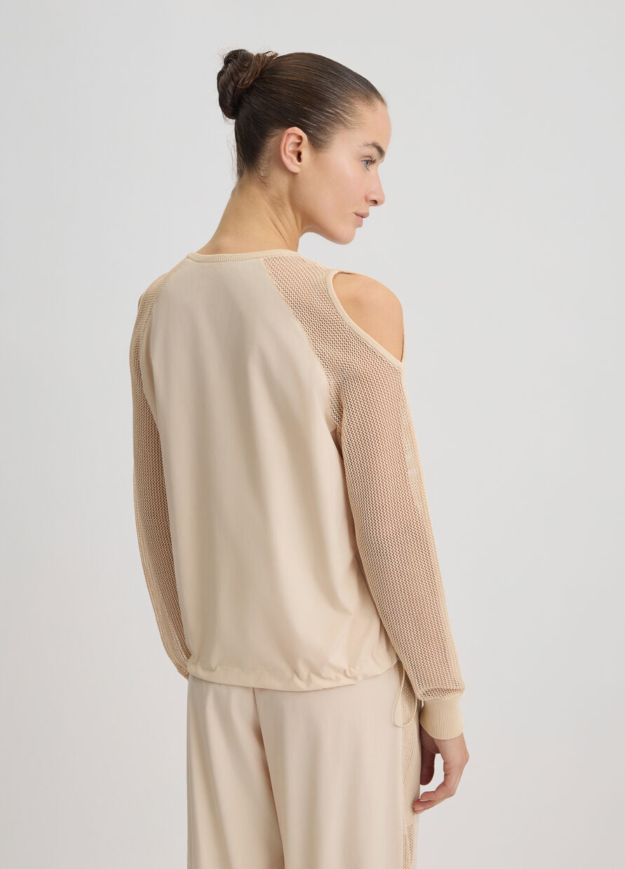 LIUJO- Felpa beige con cut-out