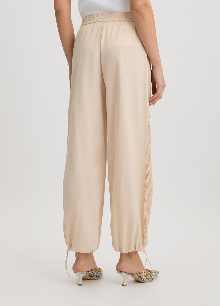 LIUJO-Pantaloni beige con coulisse