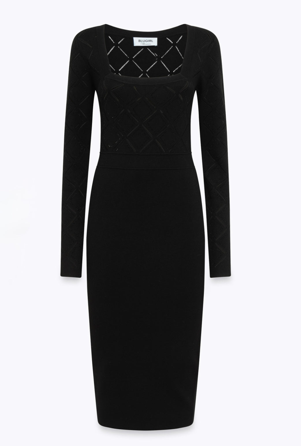 BLUGIRL - ABITO IN MAGLIA A TUBINO CON STRASS