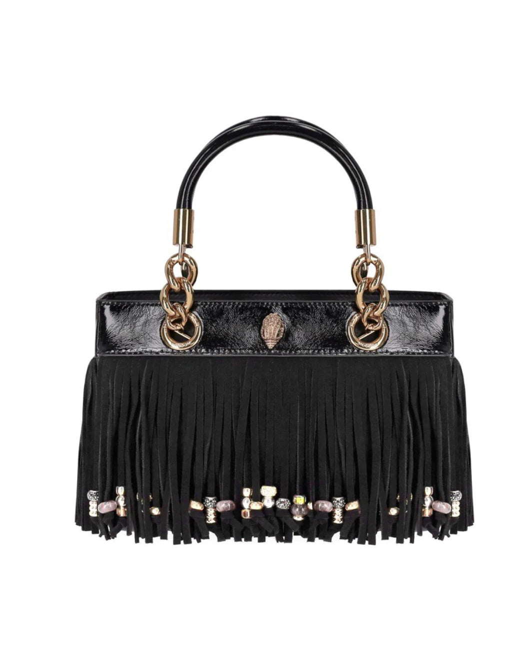 KURT GEIGER -BORSA A MANO KENSINGTON FRINGE NERA