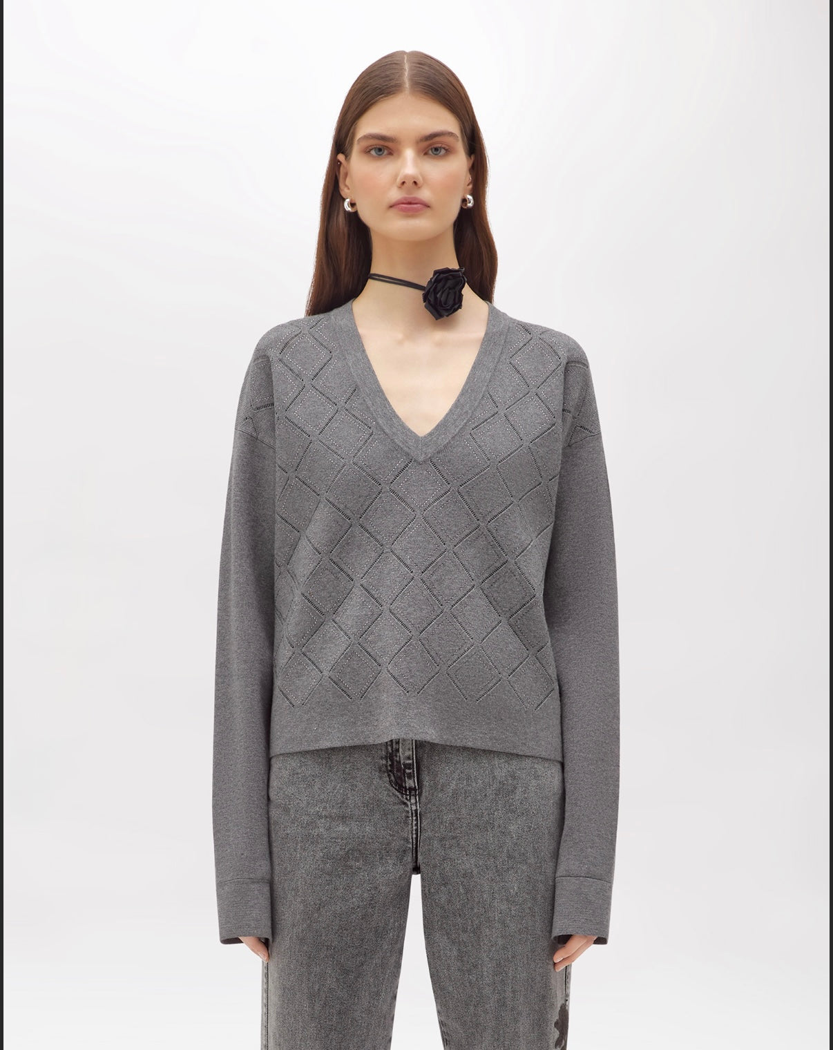 BLUGIRL- MAGLIA IN VISCOSA CON STRASS