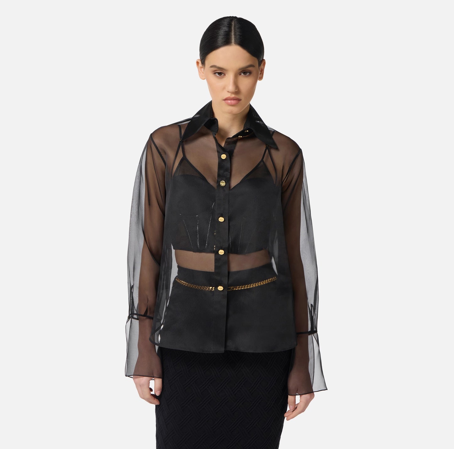 ELISABETTA FRANCHI - Camicia in organza