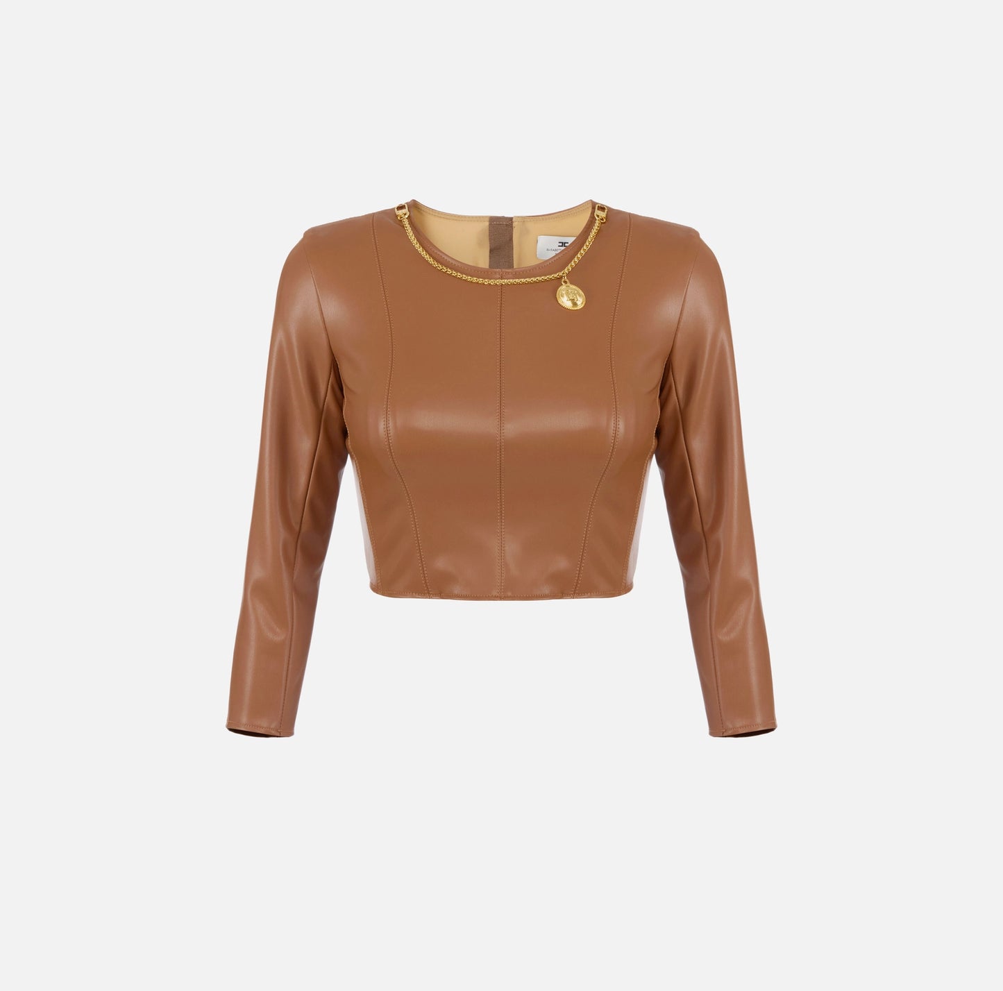 ELISABETTA FRANCHI - Top con collana e charm
