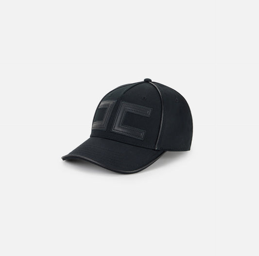 ELISABETTA FRANCHI - Cappello baseball in gabardina con logo