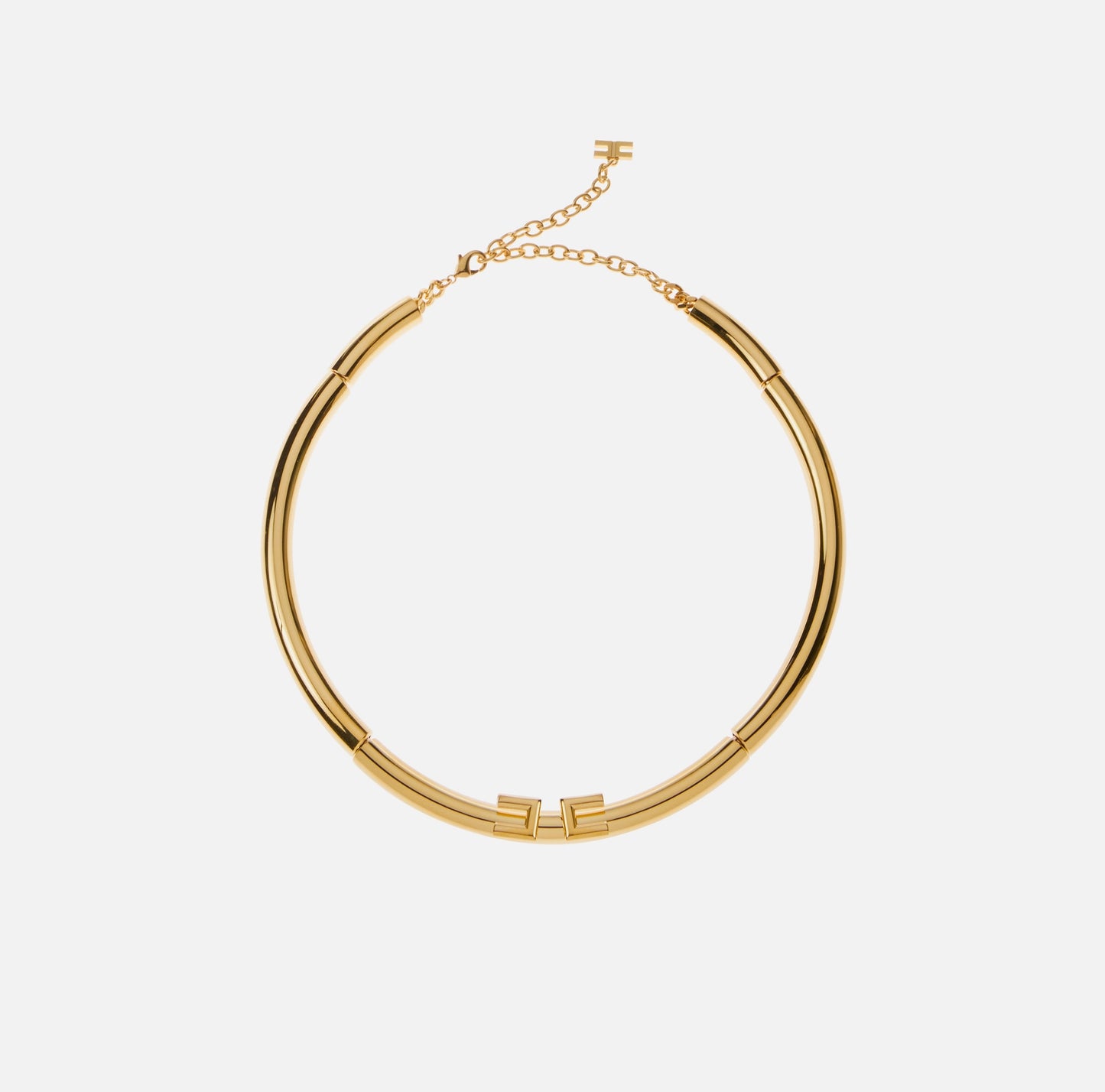 ELISABETTA FRANCHI - Collana tubolare con logo