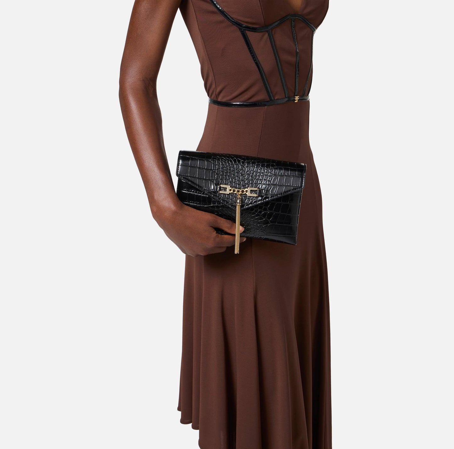 ELISABETTA FRANCHI - Tracolla con catena groumette