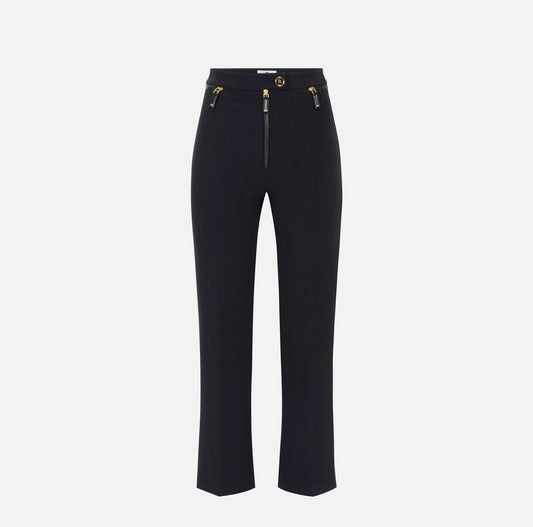 ELISABETTA FRANCHI - Pantaloni in doppio crêpe