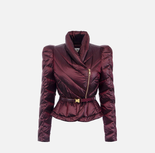 ELISABETTA FRANCHI - Piumino in tessuto vela con baschina