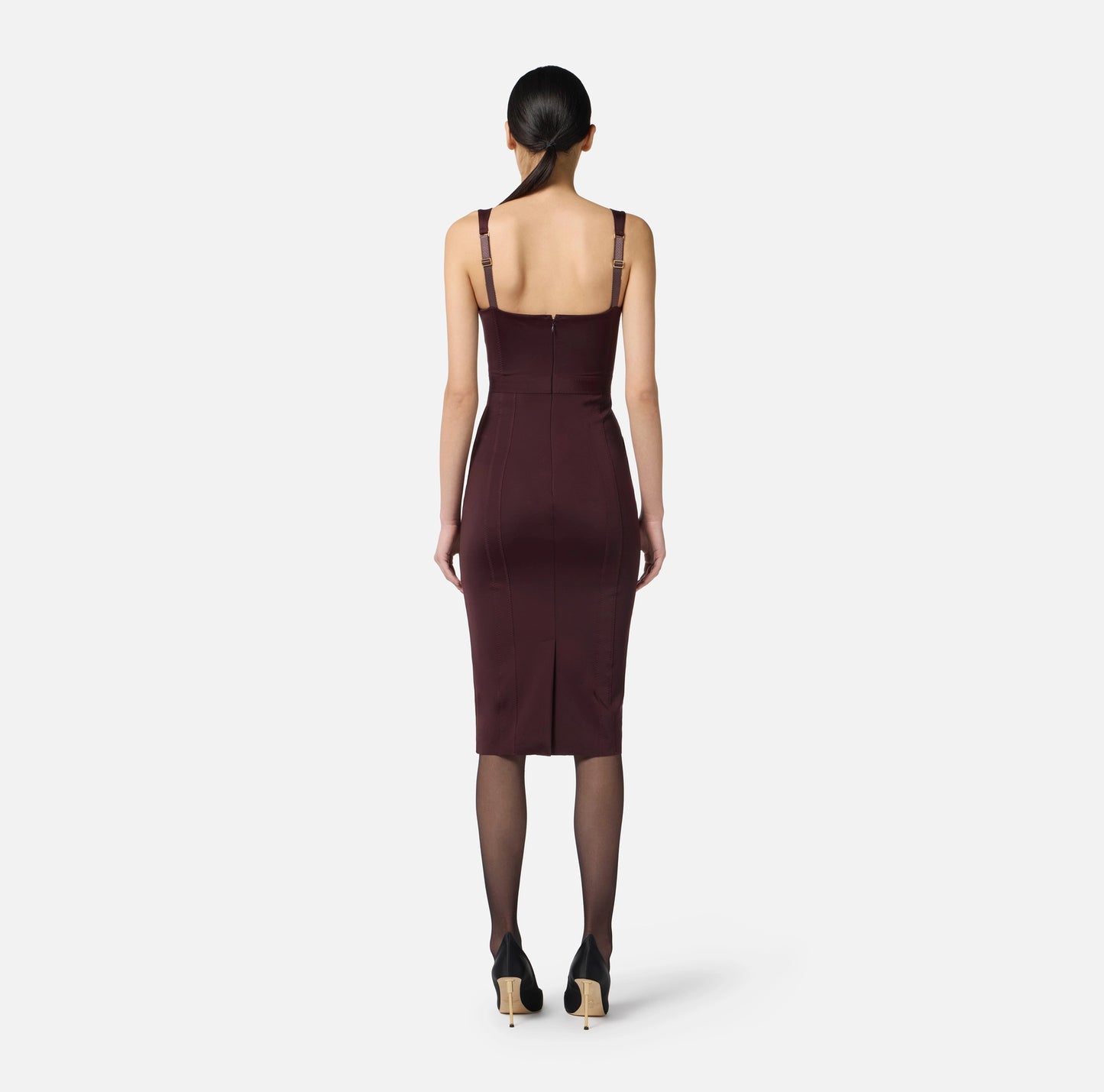 ELISABETTA FRANCHI - Abito bustier in tessuto bielastico