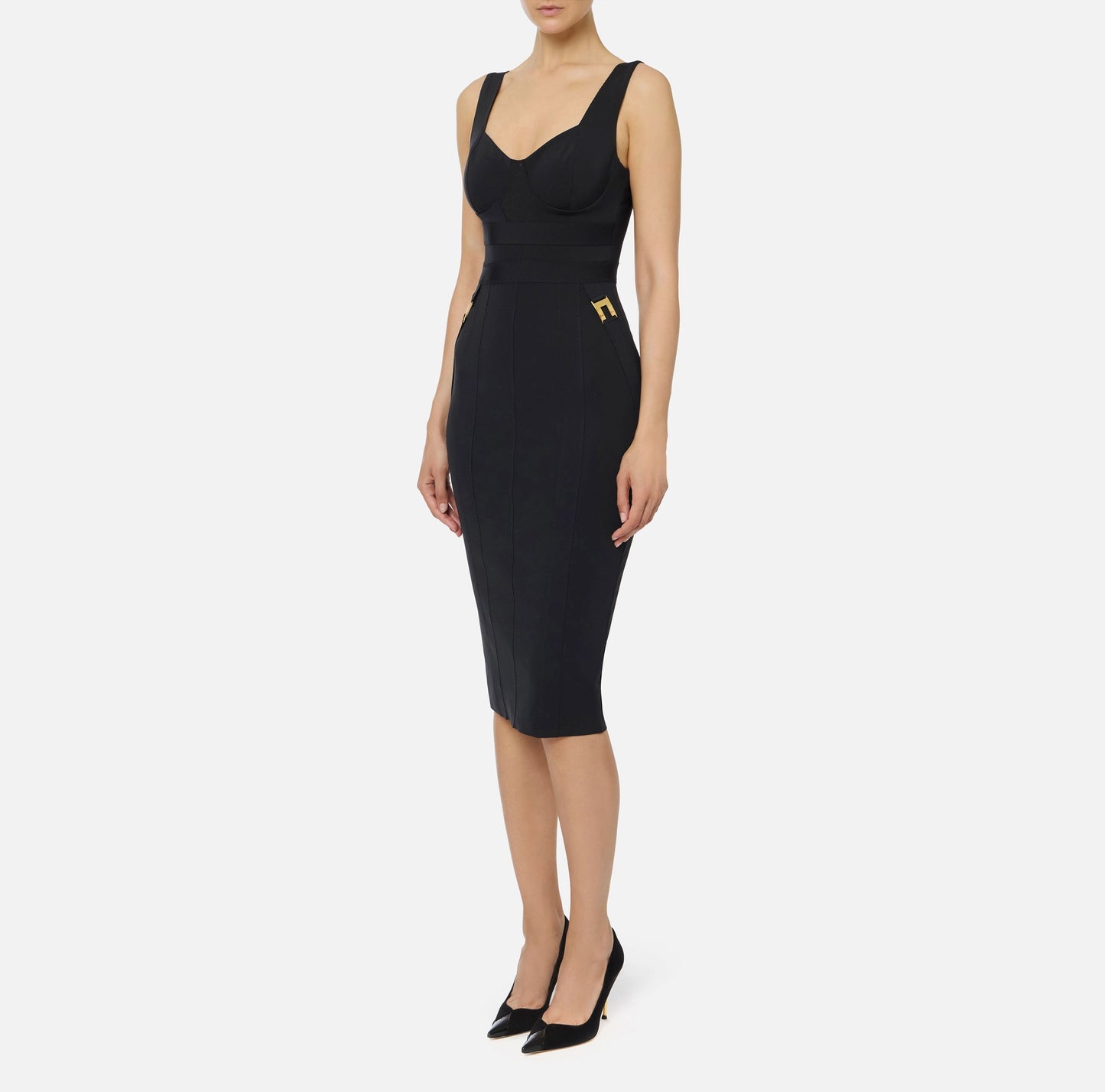 ELISABETTA FRANCHI - Abito bustier in tessuto bielastico