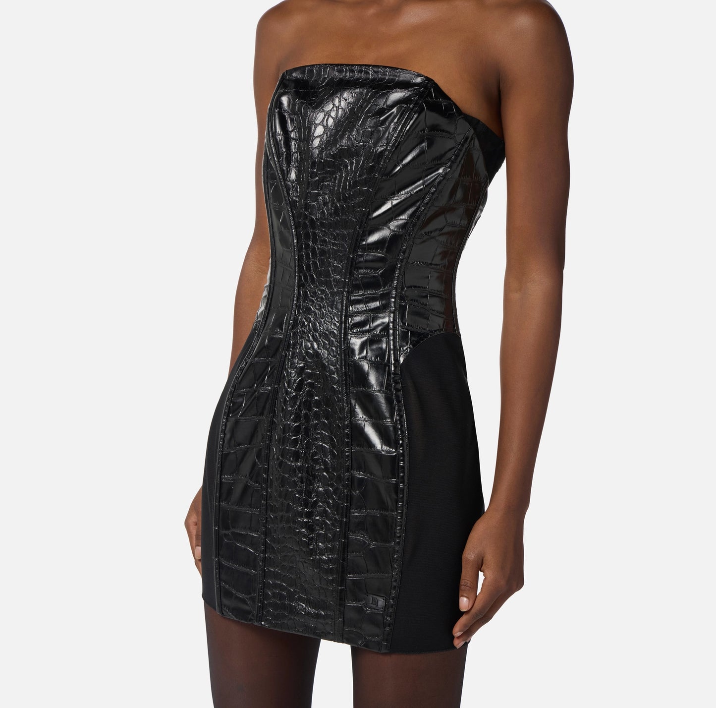 ELISABETTA FRANCHI - Abito con texture stampa cocco