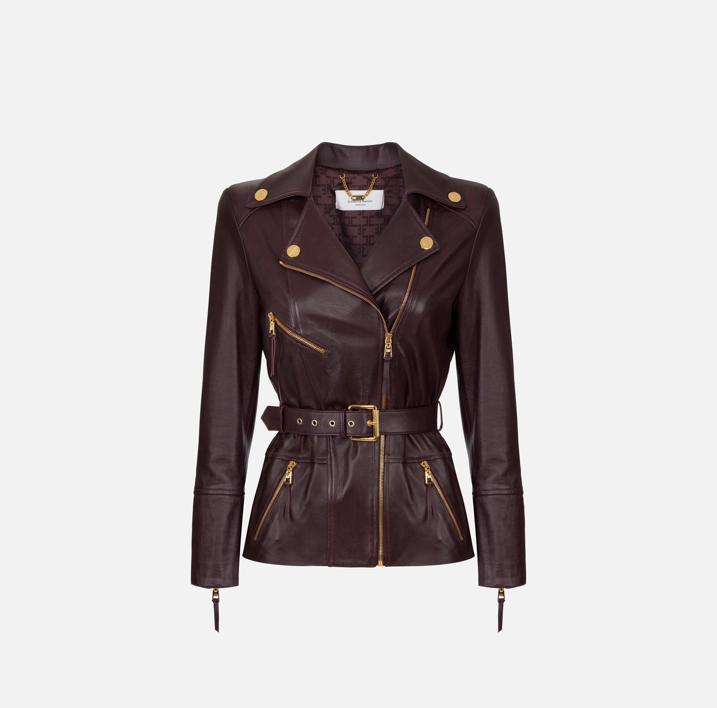 ELISABETTA FRANCHI - Giacca biker in pelle