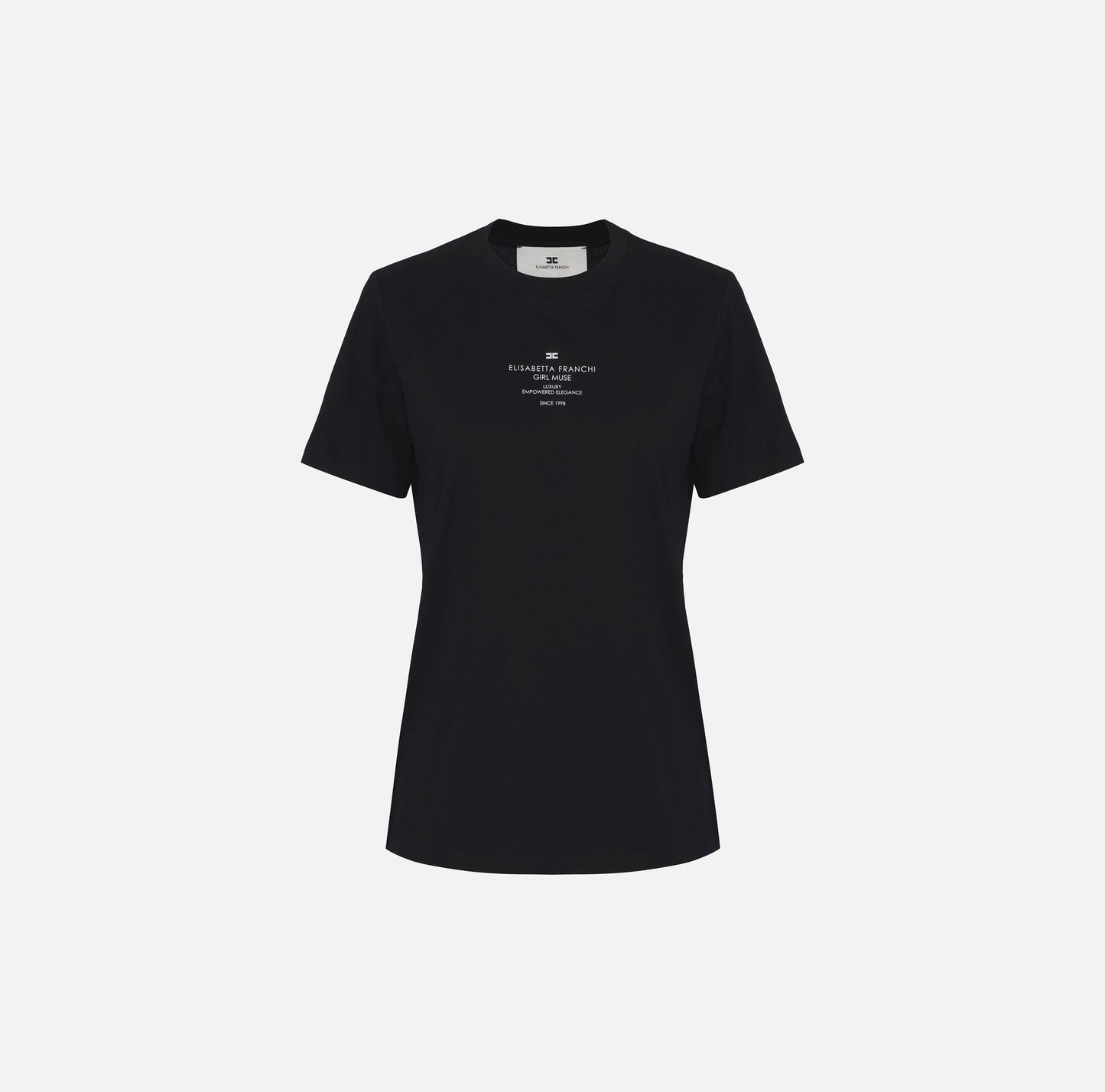 ELISABETTA FRANCHI - T-shirt in jersey di cotone con stampa