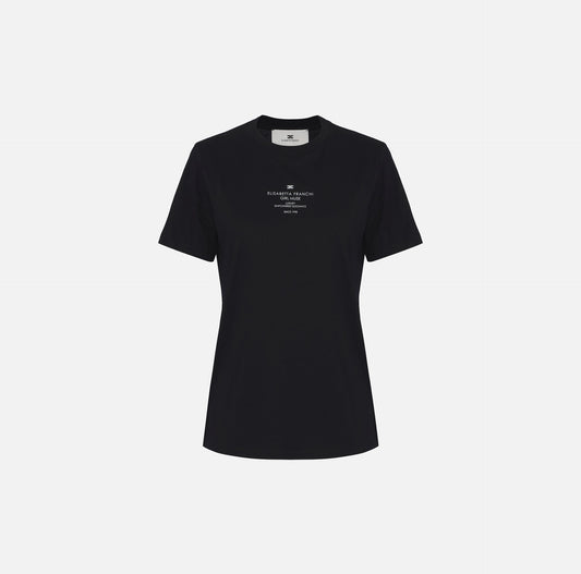 ELISABETTA FRANCHI - T-shirt in jersey di cotone con stampa